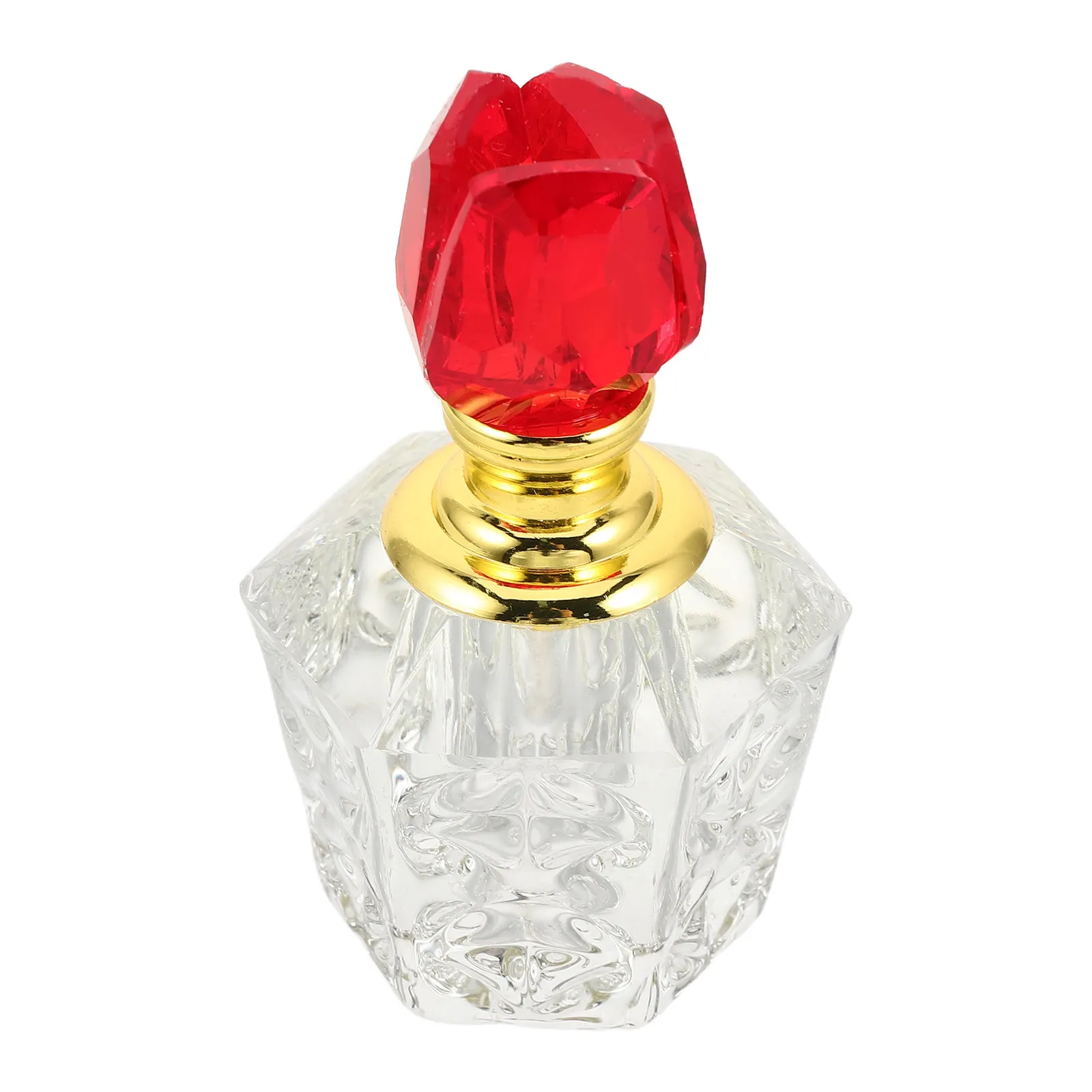 Crystal Rose Cap Perfume Bottle Refillable Empty 5Ml Small Essential Oil Bottle Aromatherapy Diffuser Portable Fragrance