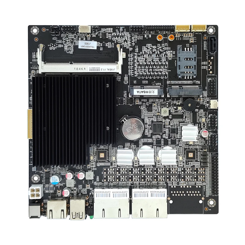 ELSKY Network Server Fanless Mainboard Celeron J1900 4*LAN or 6*LAN J19E4L J19E6L Mini ITX  I210/i211 2*COM Bypass Function