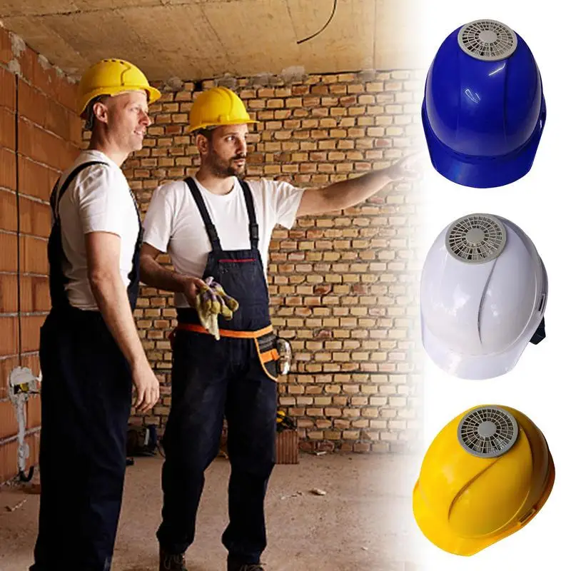 مروحة تبريد للقبعة الصلبة USB شحن مروحة القبعة الصلبة معدات حماية الرأس القابلة للتنفس قبعات مهواة أجهزة باردة شخصية