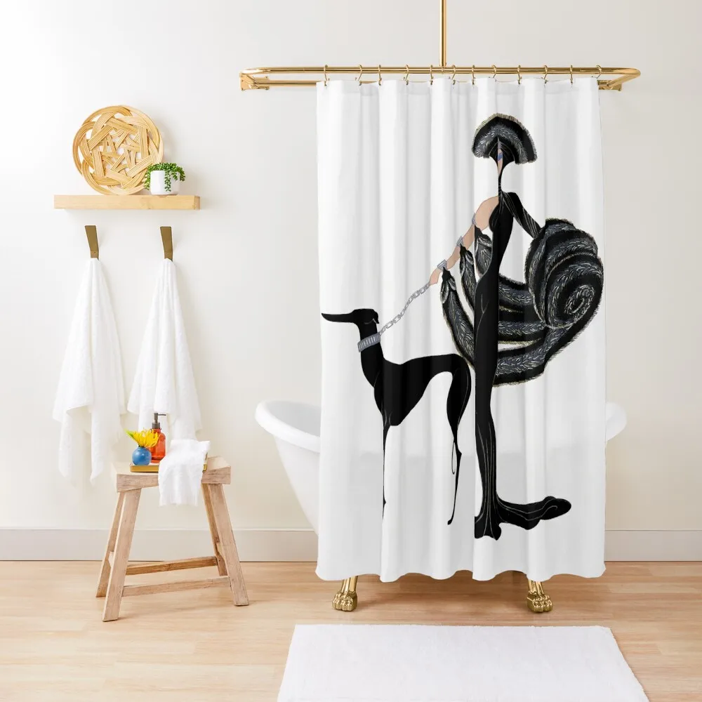 

Art Deco era Haute Couture Fashion illustration Shower Curtain Bathroom Accessories Shower Sets For Bathroom Curtain