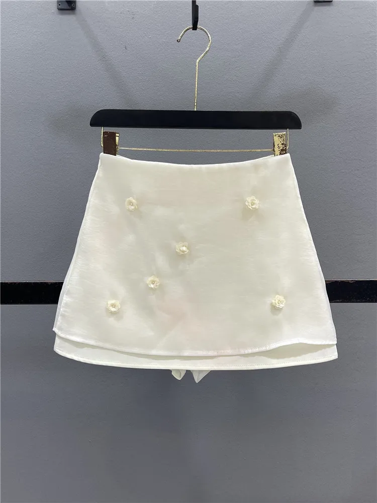 

Floral A-Line Skirt Women's Summer Bodycon Skirt Anti-Light Cotton Polyester Blend Sweet Sle Casual mid Waist