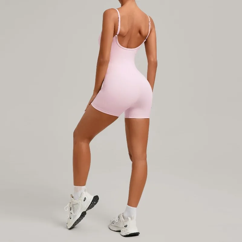

Women SportswearSexy Short Sports Jumpsuit Women Gym One Piece Suit Female Soft Yoga Clothing Fitness Rompers Workout Bodysuits