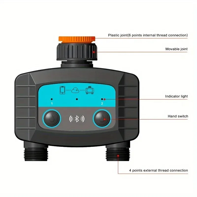 Smart Sprinkler Timer WiFi Bluetooth 2-Way Water Timer Garden irrigation Smart Solenoid Valve Wireless Phone Remote Controller