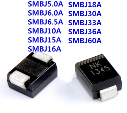 20PCS TVS Diode SMBJ5.0A SMBJ6.0A SMBJ6.5A SMBJ10A SMBJ15A SMBJ16A SMBJ18A SMBJ30A SMBJ33A SMBJ36A SMBJ60A