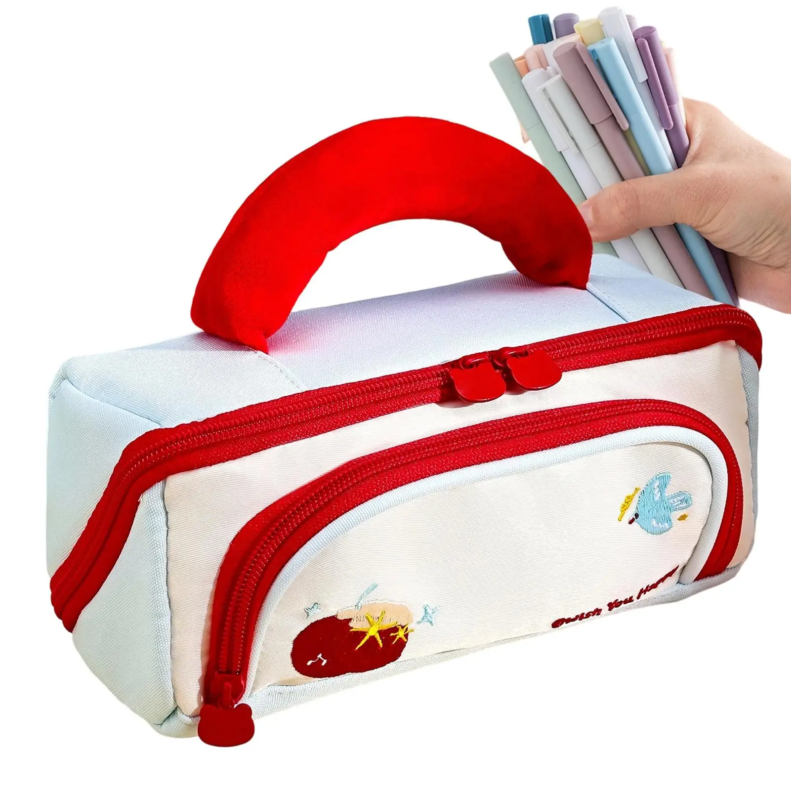 cute-pencil-case-with-handle-wide-opening-cute-large-capacity-storage-large-pencil-case-with-compartments-for-school-classroom