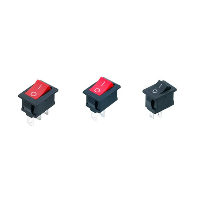 1/5/10PCS 10X15มม.2Pin Mini Push ปุ่มสวิทช์สีแดงและสีดำ Rocker Switch