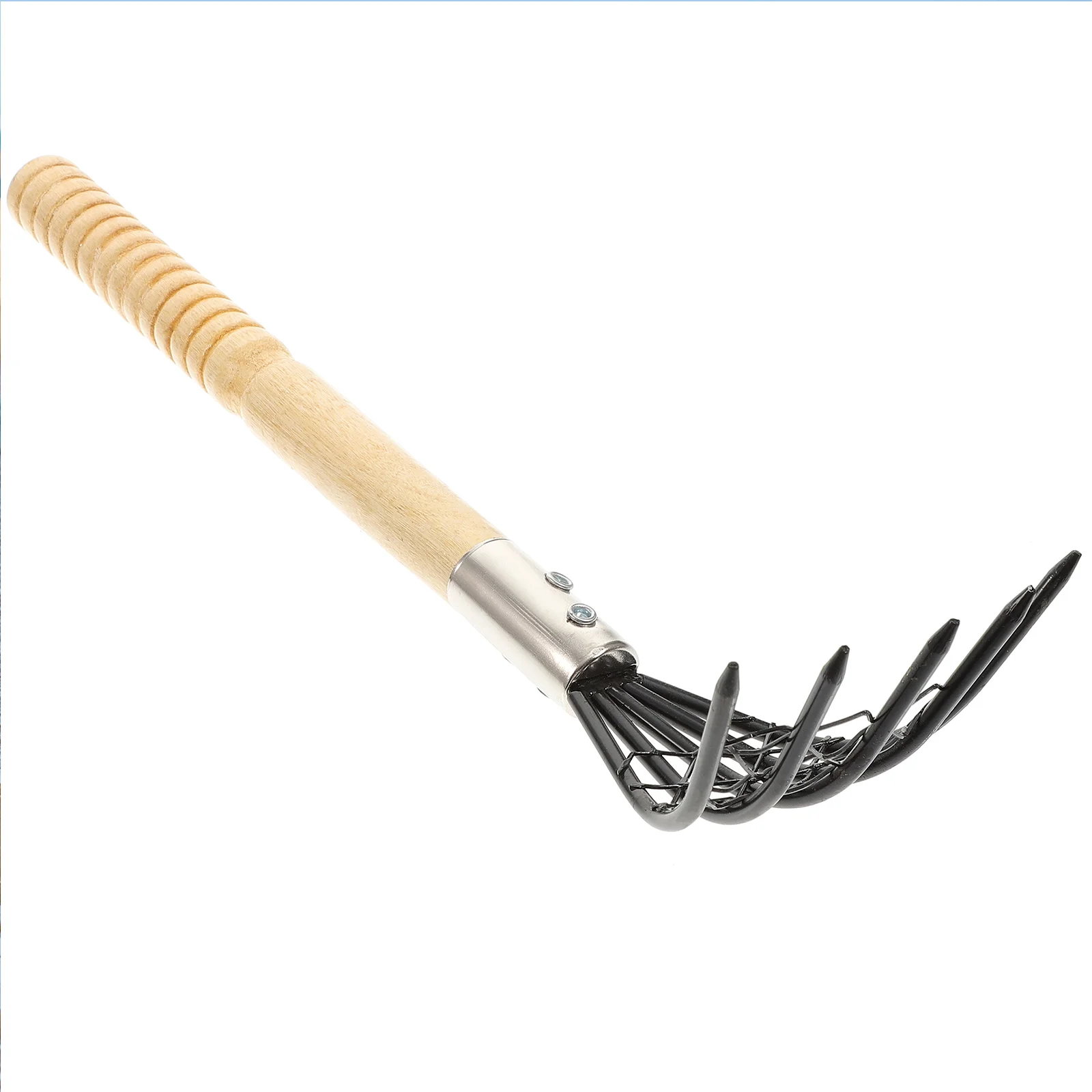 Wooden Handle Beach Rake Child Rakes for Lawns Heavy Duty Stainless Steel Multipurpose Clam Digging