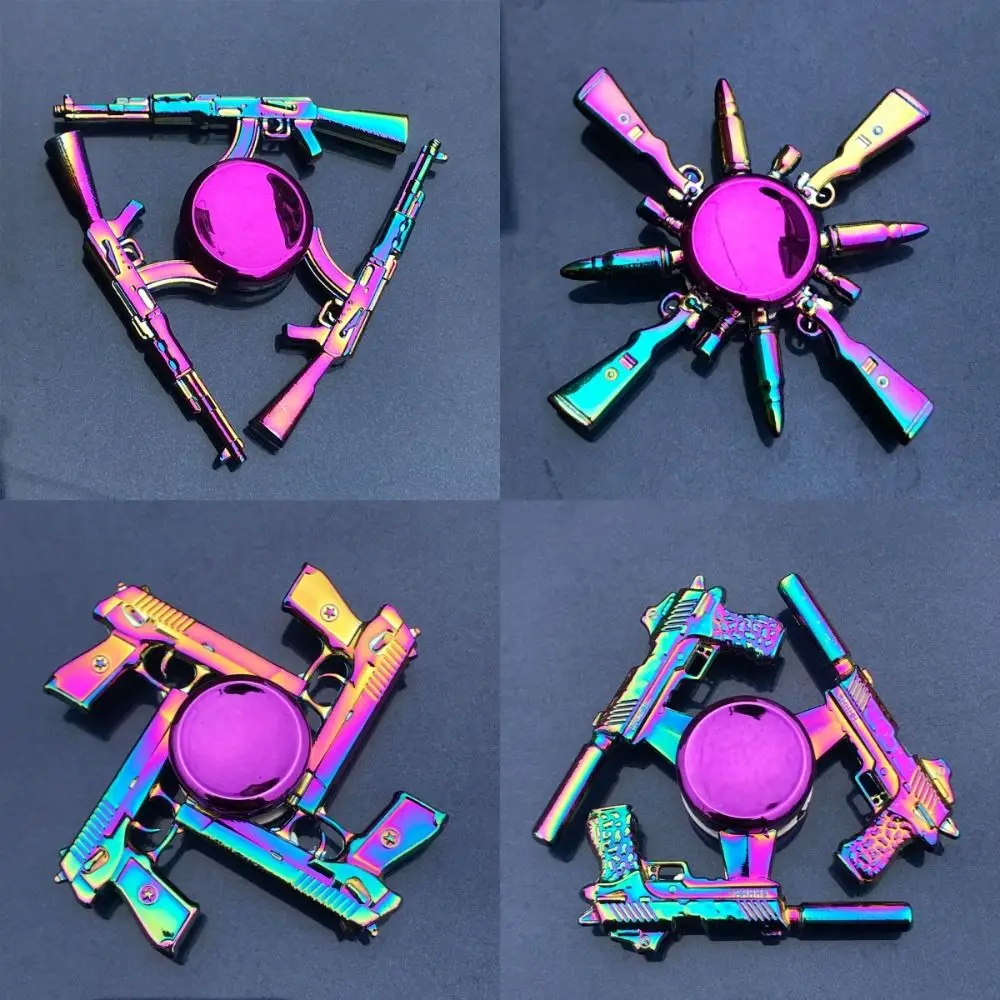Spinner Tangan Sayap Naga Kebisingan Rendah Kecepatan Tinggi Logam Pelangi Jari Spinner Anti Tekanan Anti-kecemasan Ujung Jari Gyro