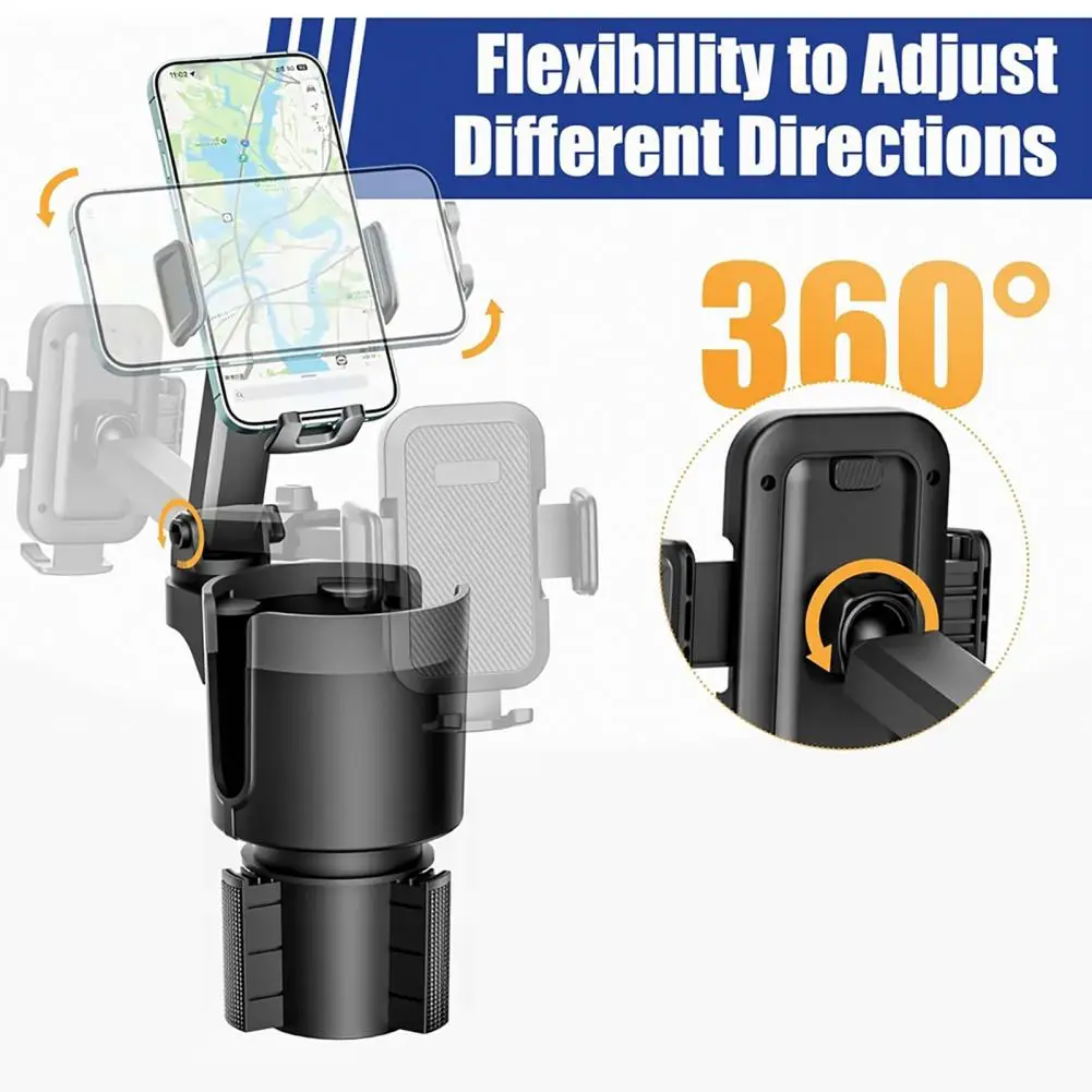 Car Mount Phone Holder Versatile Car Cup Phone Holder Universal Cup Holder Phone Mount with 360-degree for Car for Drink