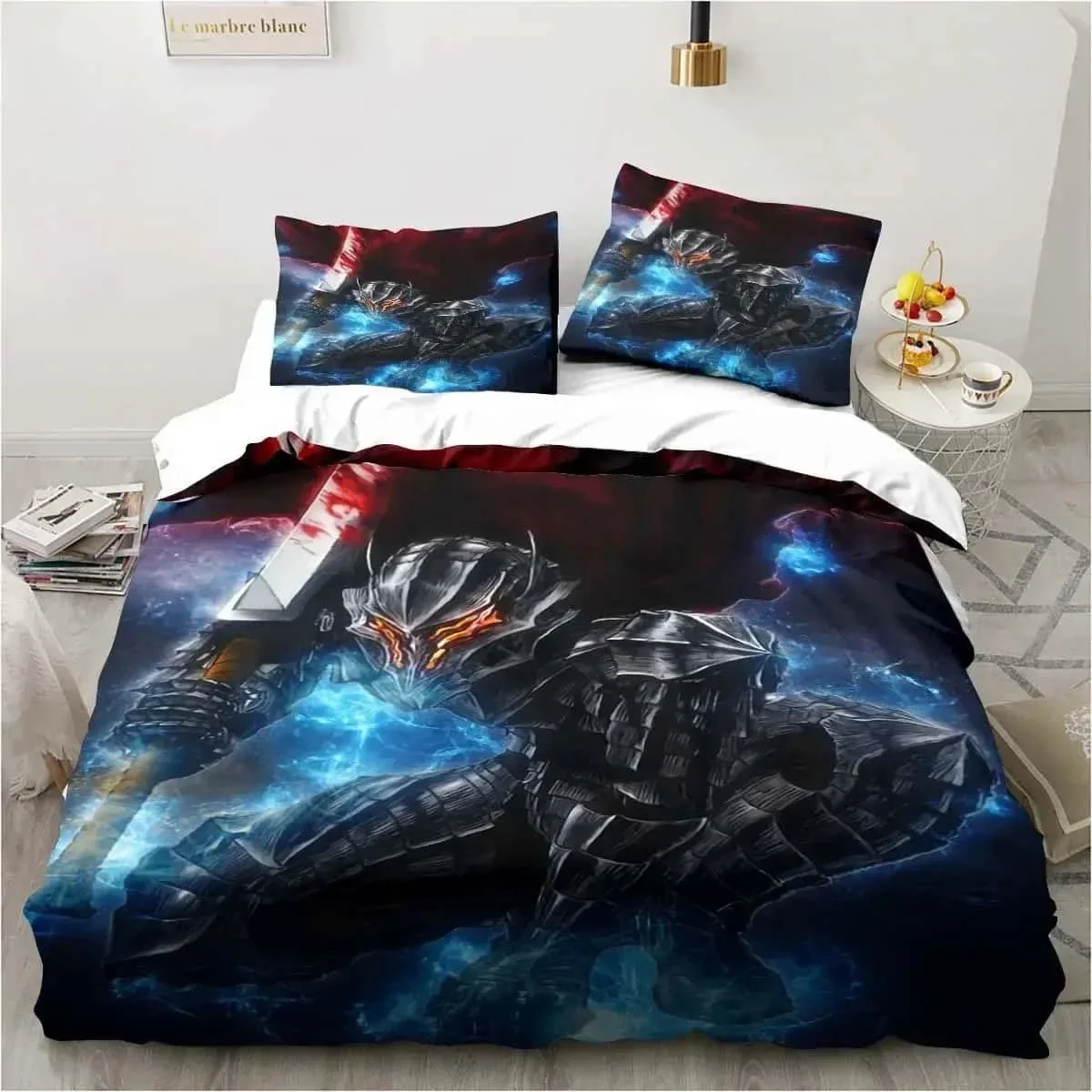 Fashion 3D Printed Anime Berserk King Twin Double Child Bedding Set Microfiber or Polyester Duvet Cover Set Home Textiles