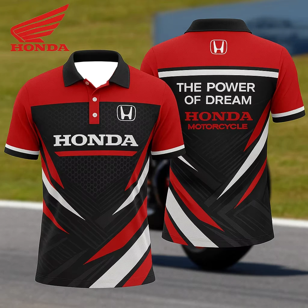 

Honda's New Men's Fashionable Short Sleeved Polo Shirt Summer Men's And Women's Outdoor Leisure Sports Quick Drying T-Shirt
