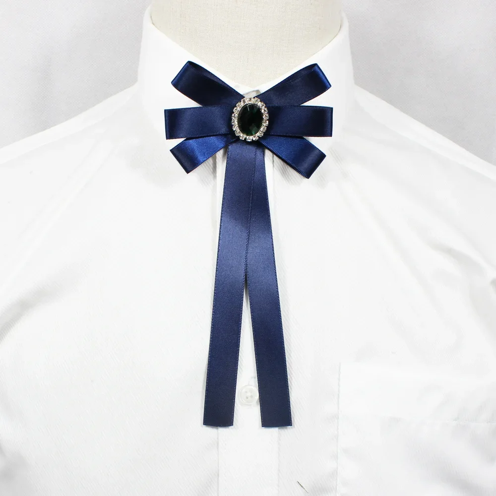 Pearl Ribbon Bow Tie Brooch Korean College Style Women\'s JK Uniform Shirts Daily Clothing Accessories Collar Flowers Bow-tie