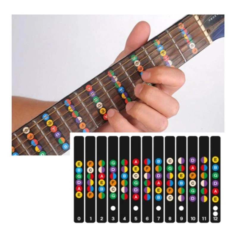 Guitar Fingerboard Note Maps Decals Map Sticker for Guitar, Fretboard, Notes Guitar Accessories 6 Strings Guitars