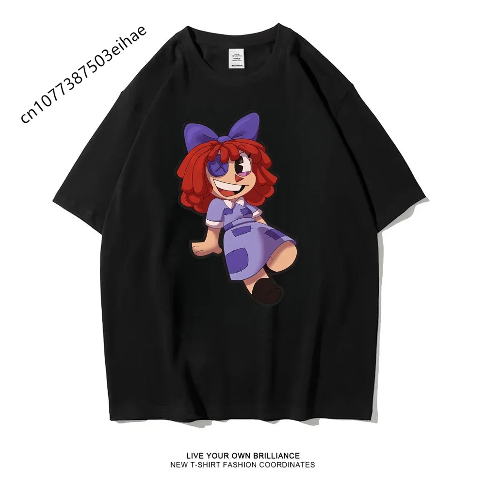 Comfort Pure Cotton Y2K Vintage Graphic Tee - Digital Circus Peripheral Short Sleeve Top for Boys Girls Men Women
