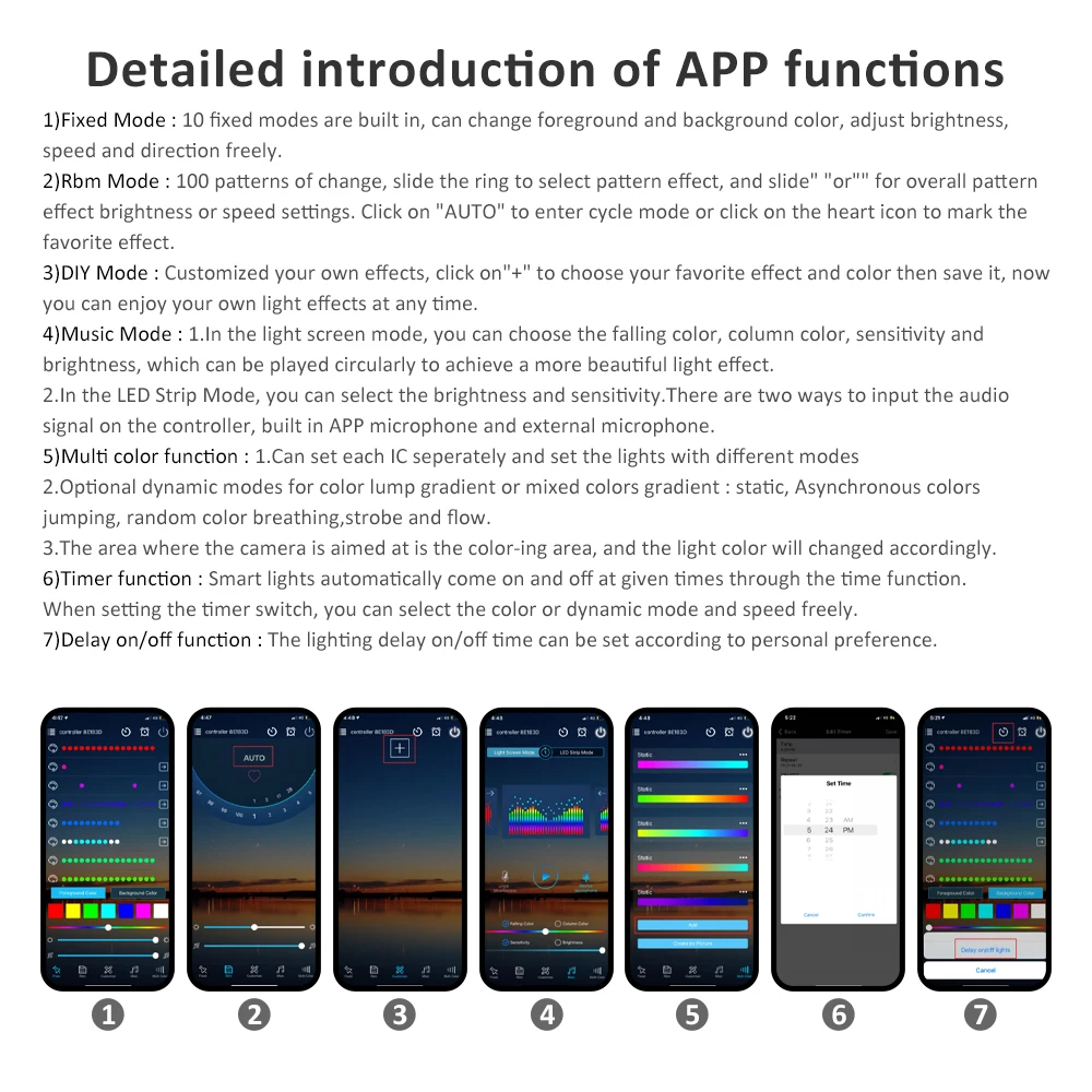 12V RGB LED Music Controller 5V 24V DC indirizzabile LED Strip SPI USB Bluetooth Pixel telecomando WS2812B SK6812 WS2811 IC