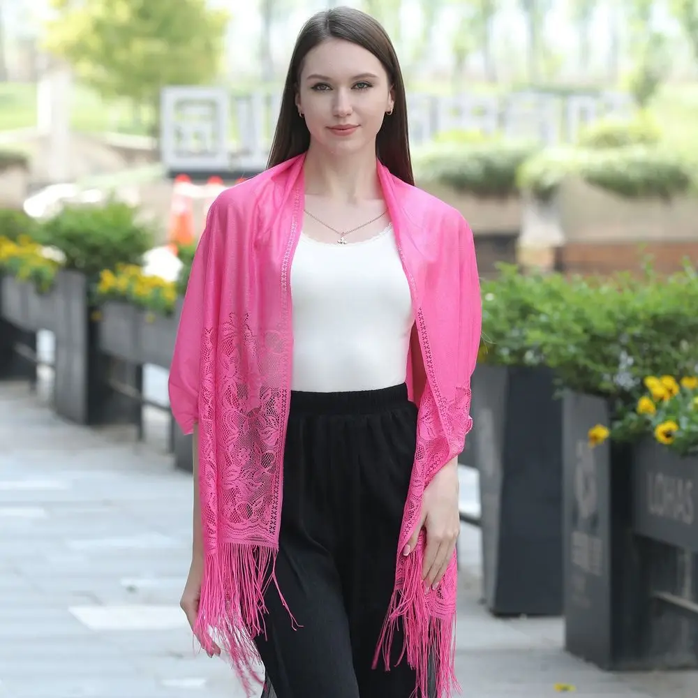 Shawl Neckerchief Bridesmaid Shawl For Female Dress Shawl Sunscreen Shawl Lace Scarf Women Scarf Beach Yarn Bride Shawl