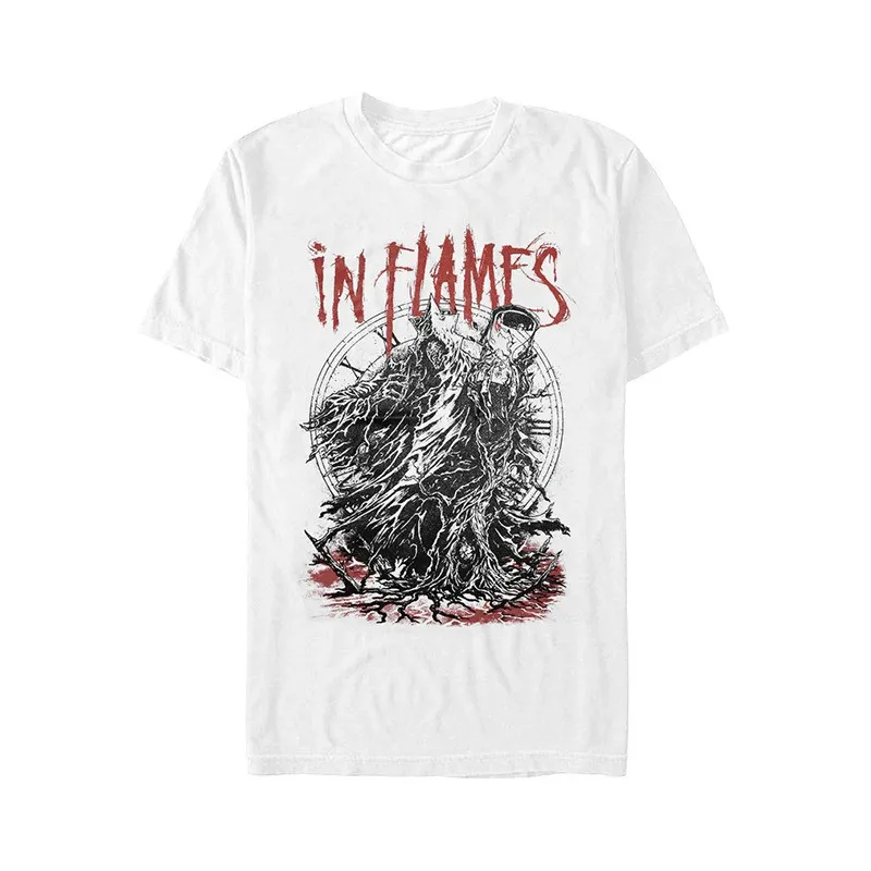 Lava Band Swedish Melodic Metal Rock Style Loose Retro Men's Pure Cotton Short-sleeved T-shirt for Summer