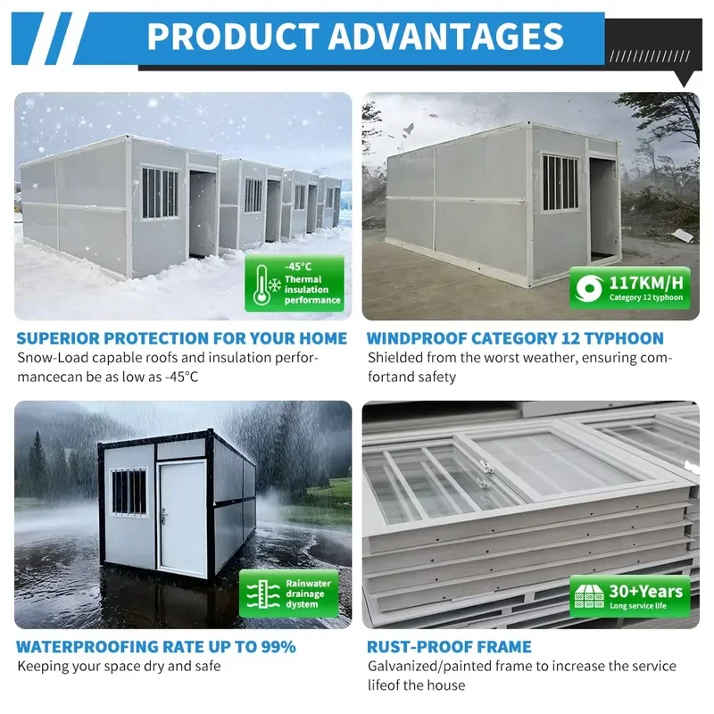 Prefabricated Container Small Portable House for Living Room Simple Assembly Temporary Houses for Construction Sites Movable
