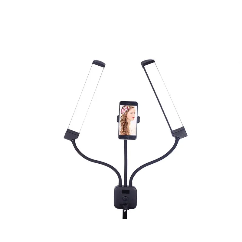 

Newest For Bracket Beauty Makeup Photography Lights Double Arm Led Fill Light Photographic Studio Makeup Fill Light Live