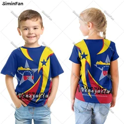 Venezuela In My Heart 3D Printed Family Kids T-shirt Boy Girl Summer Tee Top Parent-Children Wear Male Female Milk Fiber Shirts