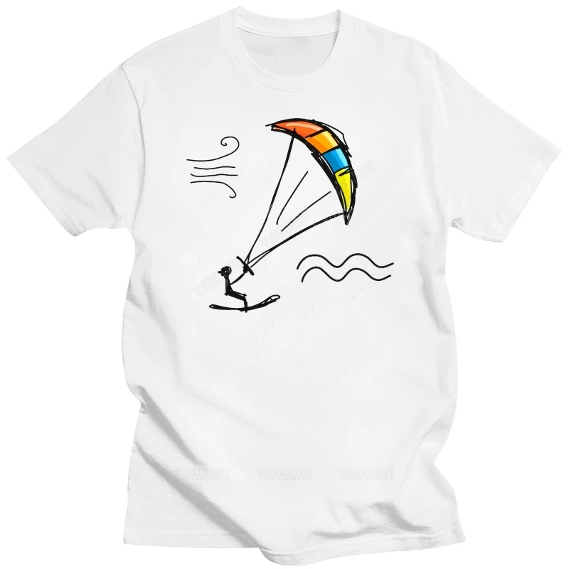 Kitesurfing Kiteboarding najlepszy Streetwear bawełna Plus rozmiar 4XL 5XL męskie T-shirty na co dzień T-shirt męski Plus rozmiar 4XL koszulka