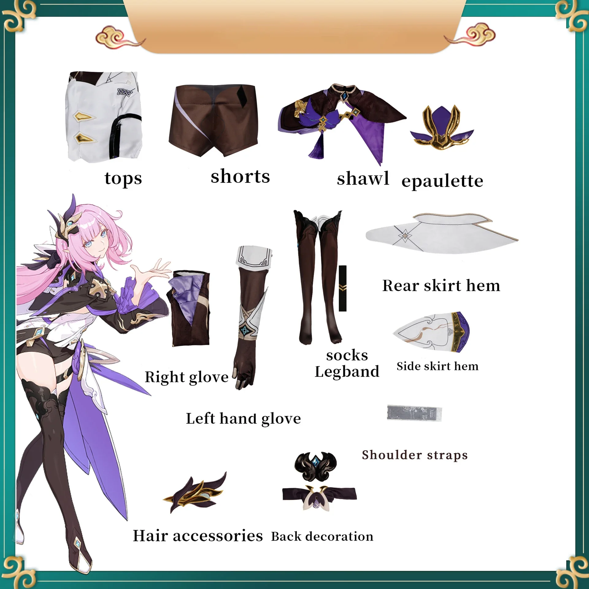 Elysia Cosplay Kostuum Honkai Impact 3 Carnaval Uniform Pruik Anime Halloween Kostuums Vrouwen Spel