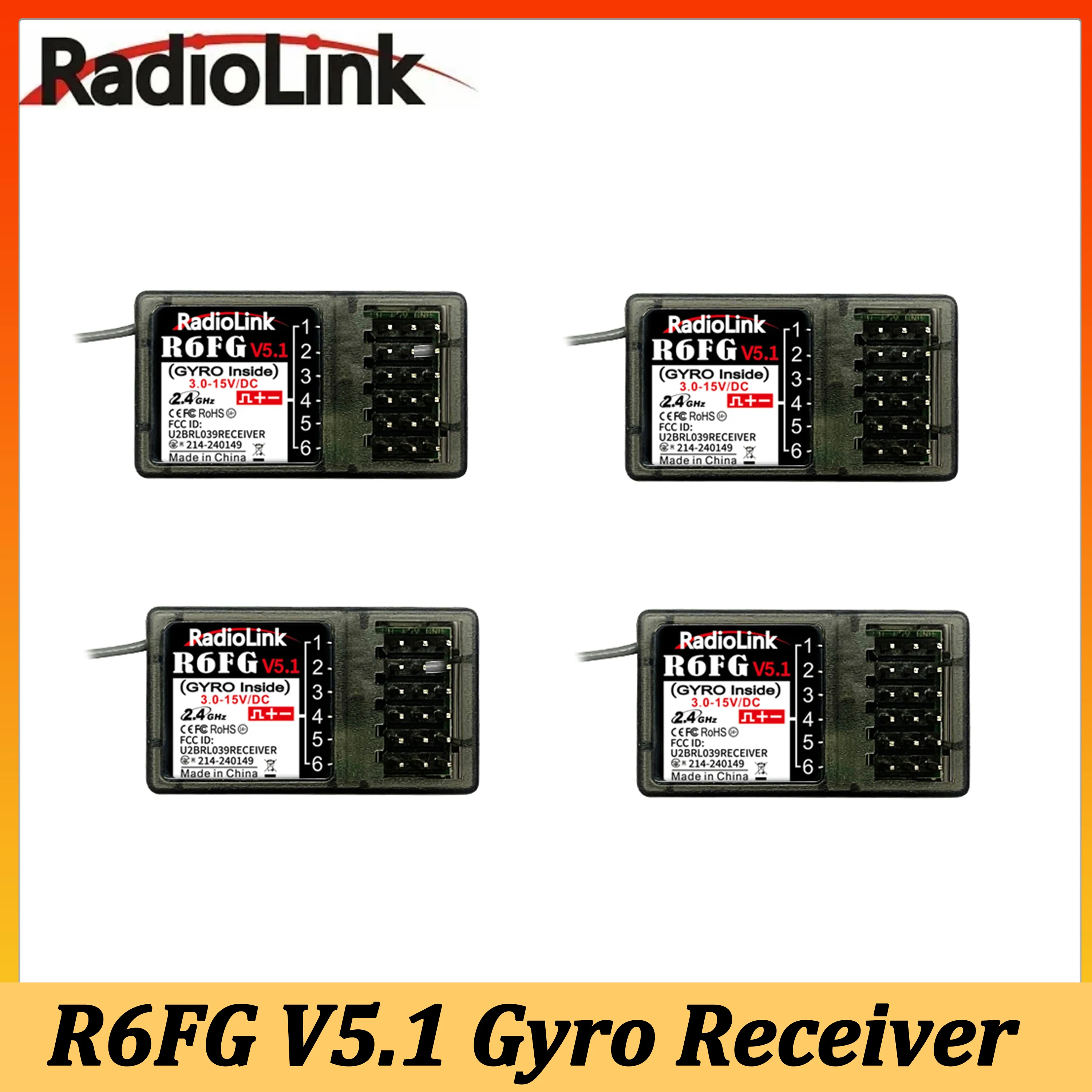 

Приемник RadioLink 2.4ГГц 6CH V5.1 R6FG с гироскопом для радиоуправляемых моделей автомобилей, грузовиков, лодок и аксессуаров для пультов дистанционного управления RC4GS
