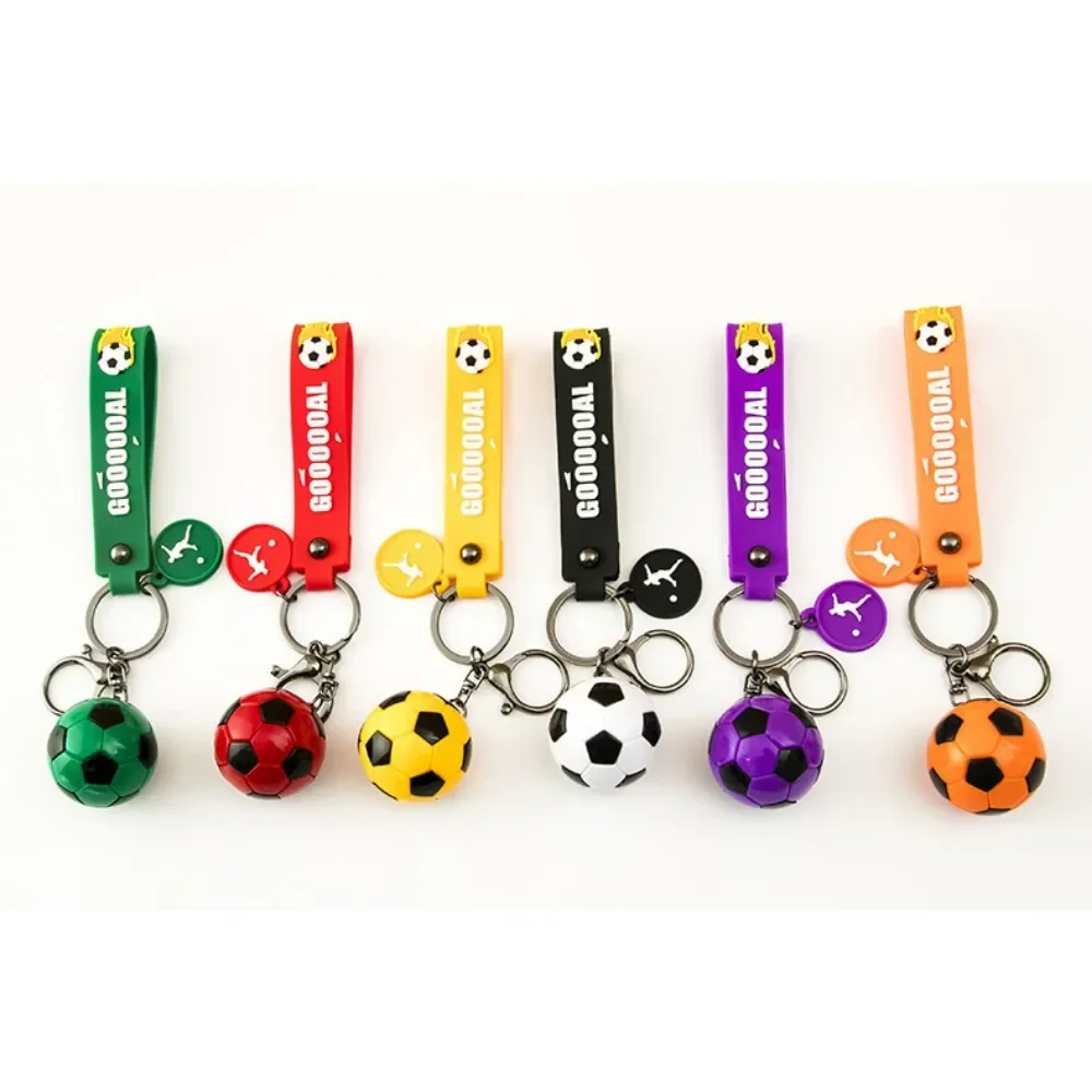 Gantungan kunci sepak bola untuk Fan PVC lem lembut gantungan kunci sepak bola liontin Aksesori tas dekorasi Qatar cangkir Souvenir gantungan kunci hadiah