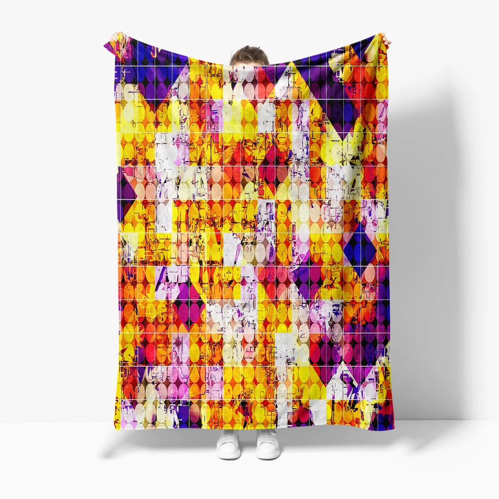 

Красочное одеяло с геометрическим узором, мягкое флисовое одеяло для кровати, дивана, декоративное одеяло, подарок