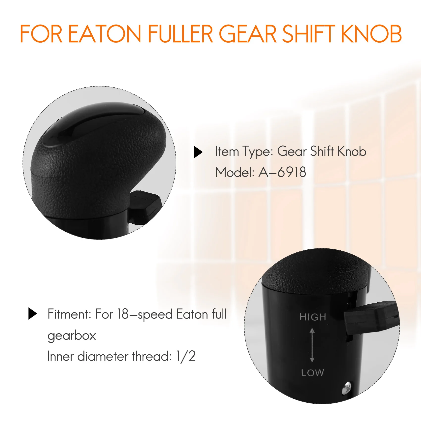 

HOT pour Pommeau de Levier de Vitesses 18 Vitesses Eaton Fuller Transmissions avec SéLecteur de Gamme A6918