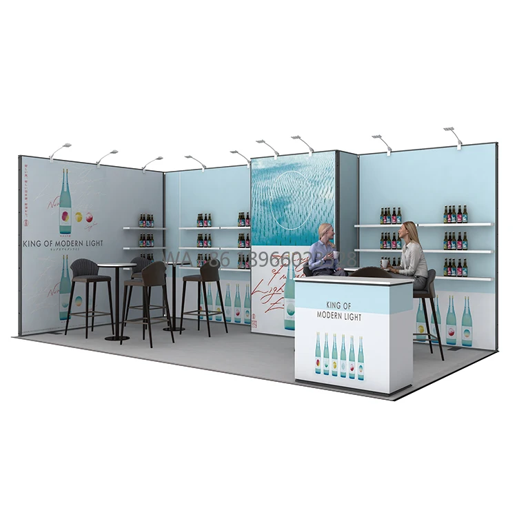 10x20 Expo Fair Modular Exhibition Stand Trade Show Booth Expositor Cabine de Exposição Portátil