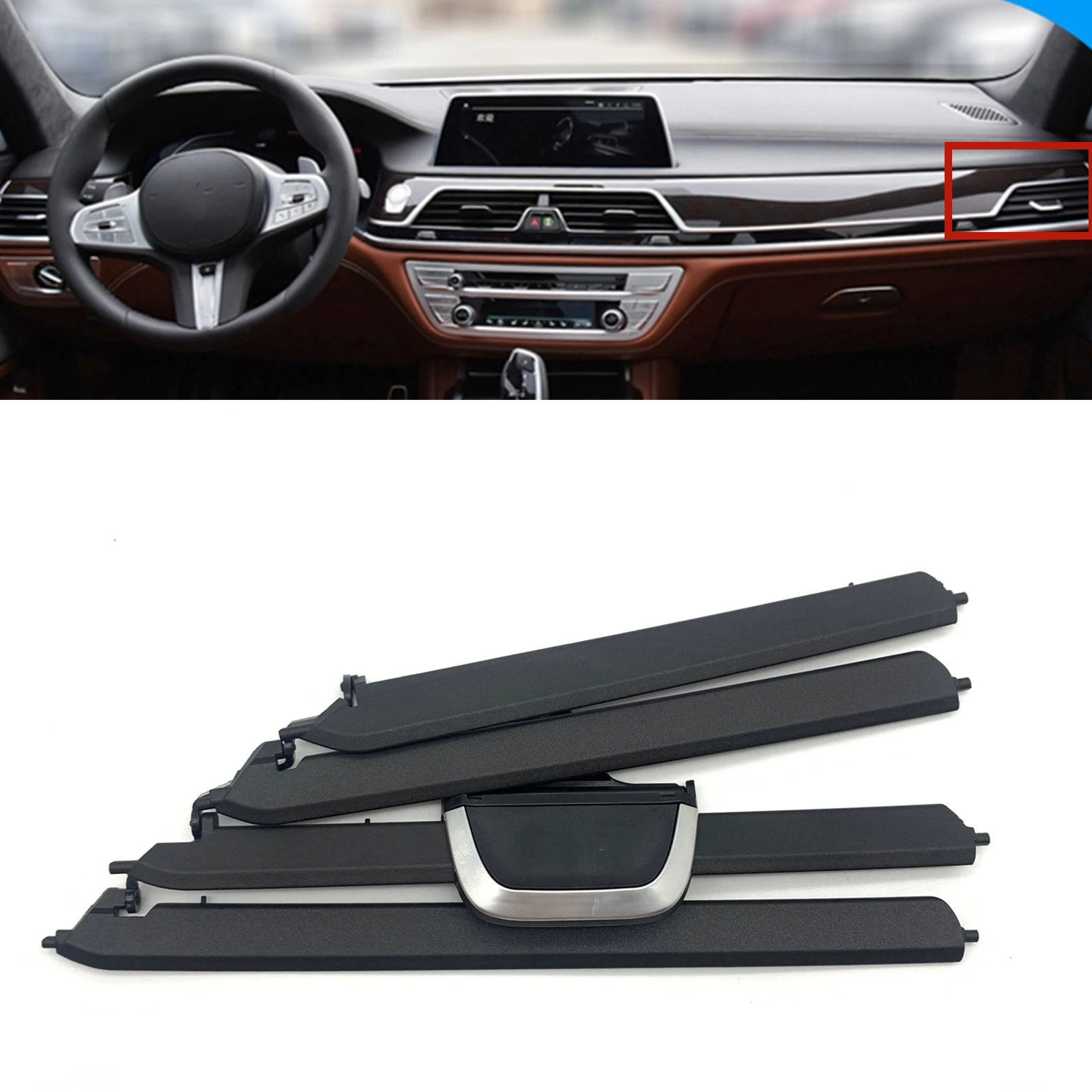 

Right A/C Air Vent Grille Outlet Trim Clips Mesh Repair Kit For BMW 7 Series G11 G12 2016-2022