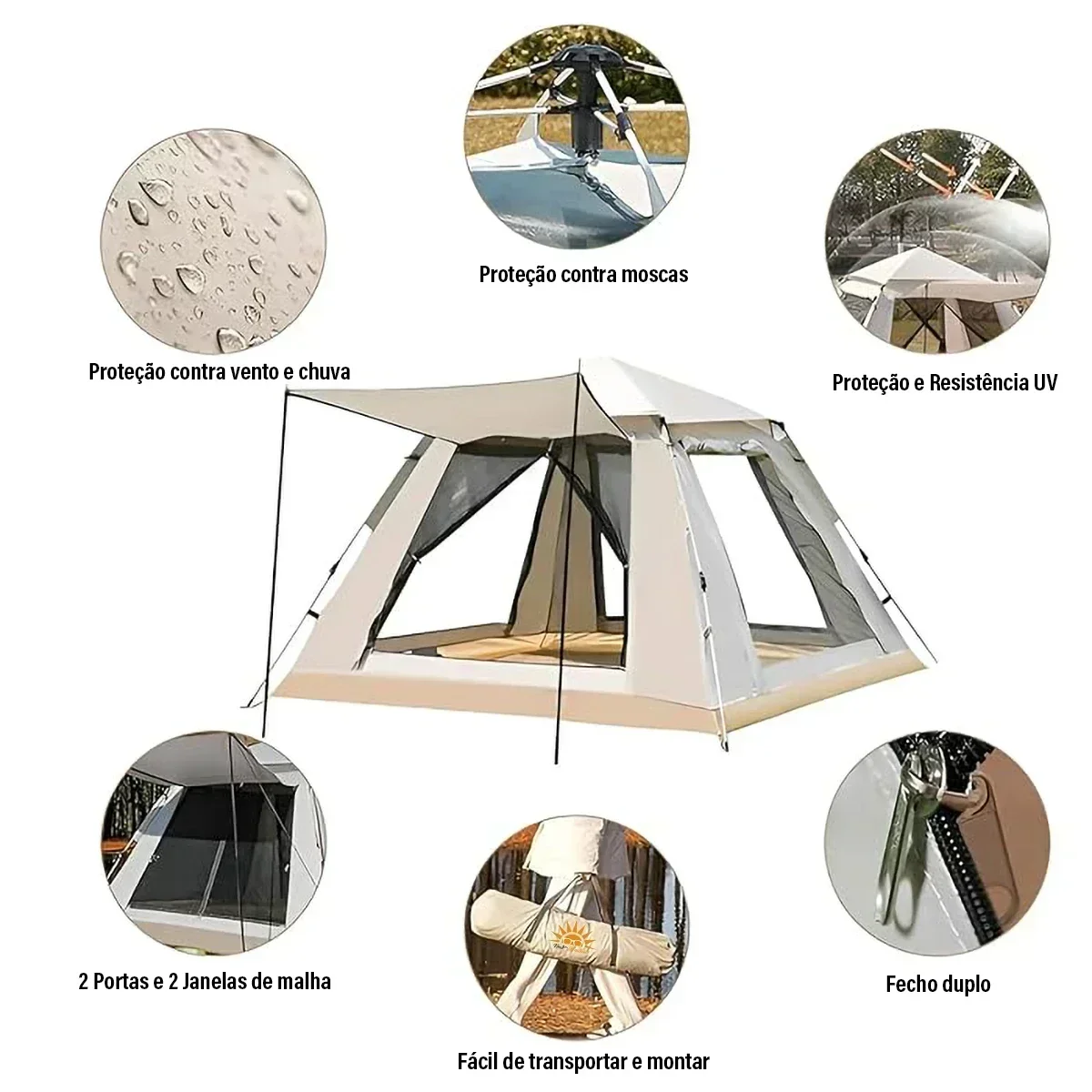 One Touch Automatic Tent Camping Tents 4 Person Beach Portable Camp Lightweight Shelter Family Docking Cabana Outdoor folding