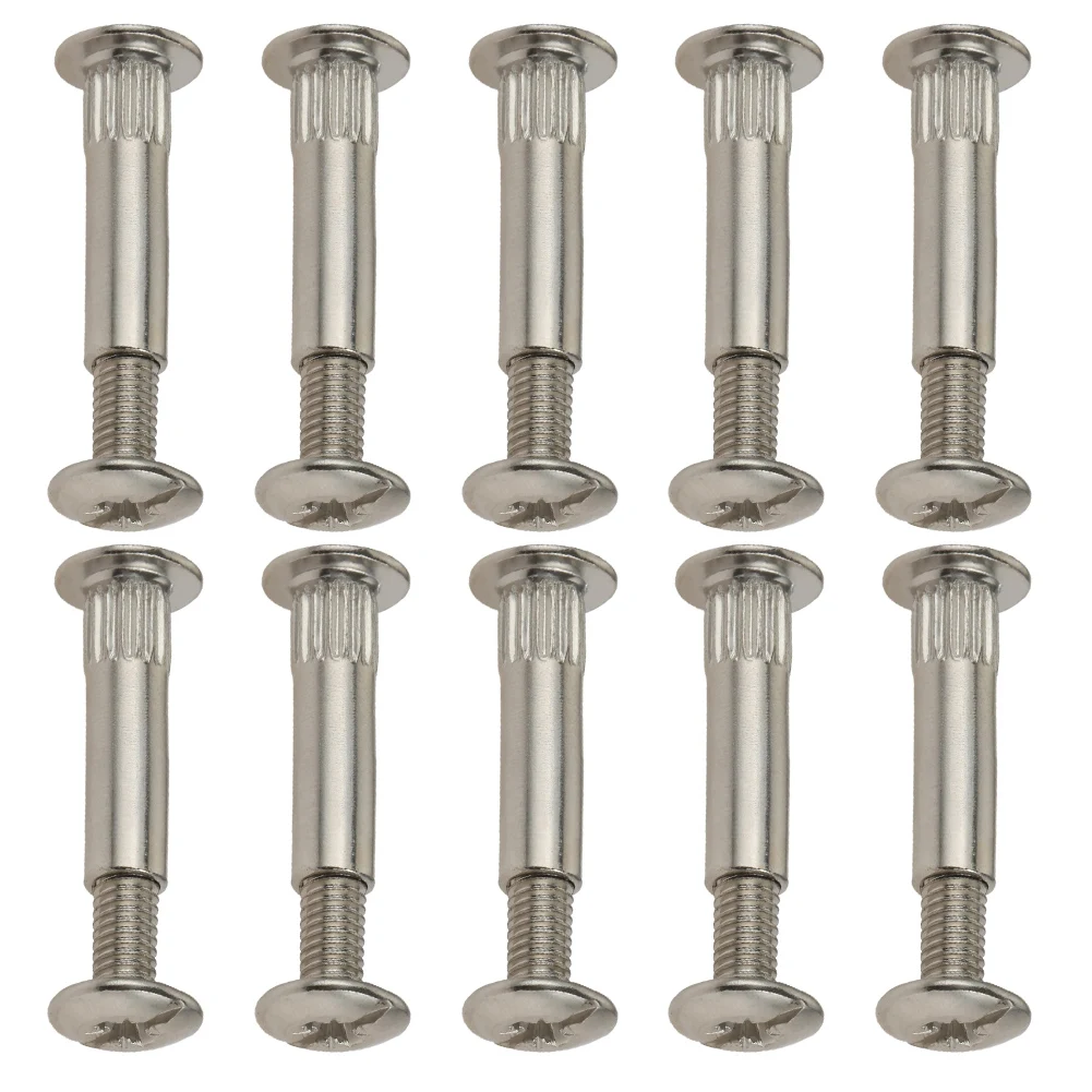 10Pcs M5/M8 Splint Nut Male-Female Snap Rivet Butt Screw Nut Furniture Cabinet Cross Lock Screw Bathroom Widgets