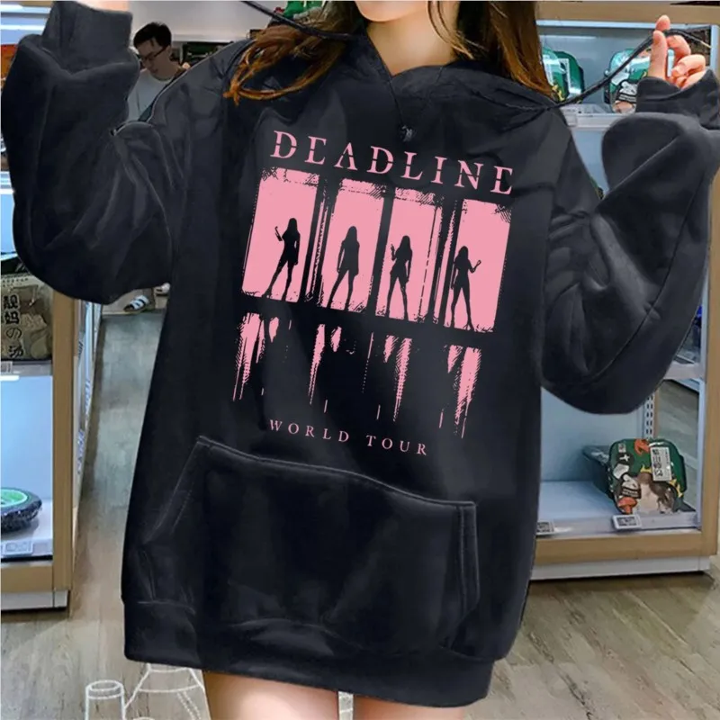 

Толстовка с капюшоном BP Deadline World Tour Harajuku, пуловер в стиле хип-хоп, топы, толстовка, модная уличная повседневная свободная толстовка с длинными рукавами в стиле панк