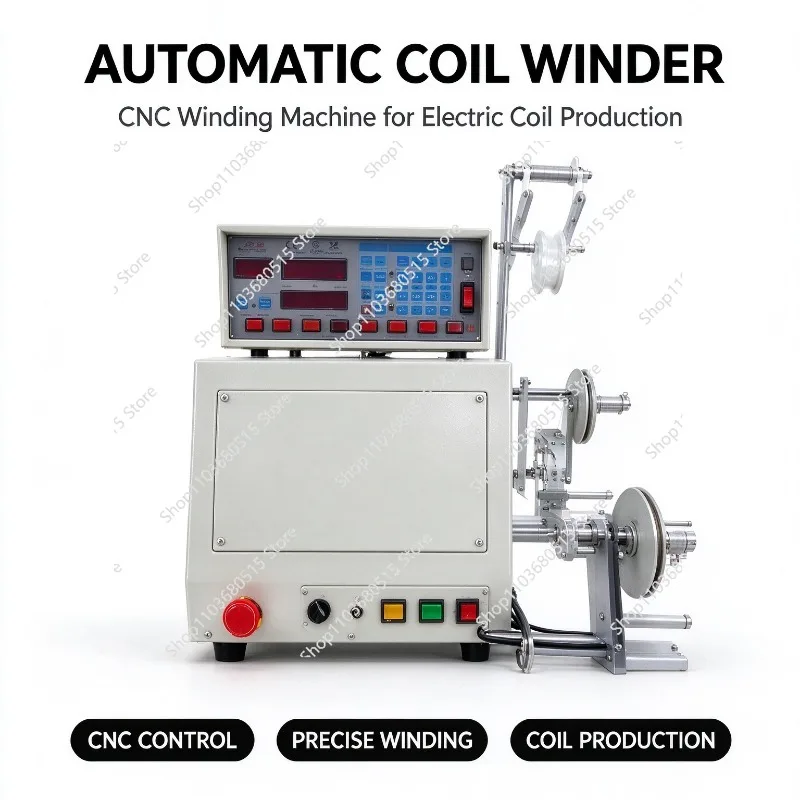 Automatic Coil Winding Machine, 0.03-1.2mm Wire Winder AC110V/220V For Computer C Winding Processing, Precise Efficient