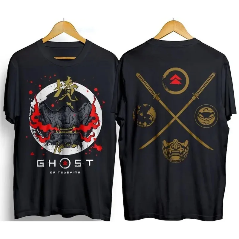 Ghost of Tsushima T-shirts, Jin Sakai T-Shirt, Sakai Clan, Japan T Shirt Clothing, Gift Ideas, Oni T-Shirt, Unisex Shirt