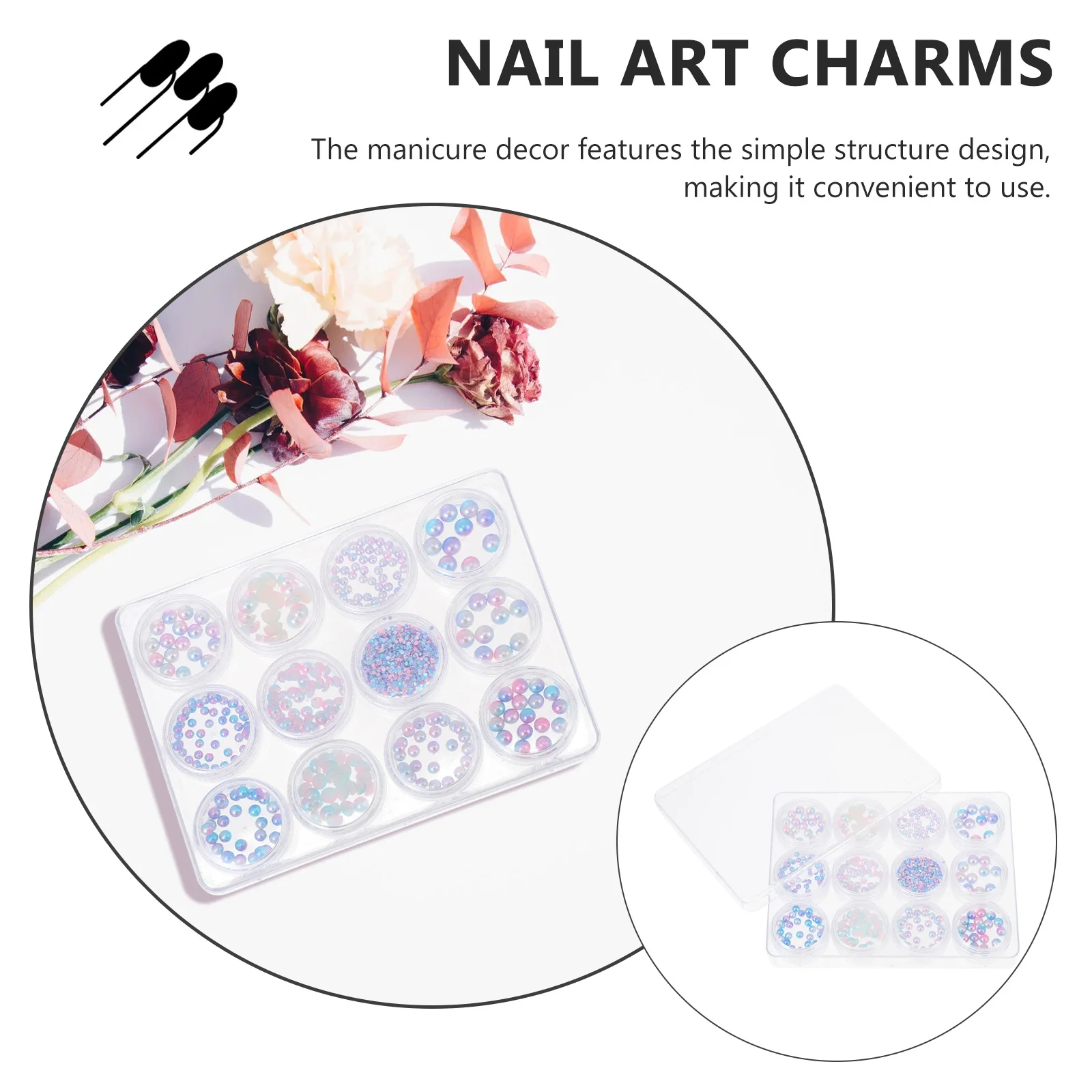 

12 Boxes Nail Art Accessory DIY Charms Manicure nament Exquisite Decor Jelly Nail Polish Safe Use Matching Style Beautiful