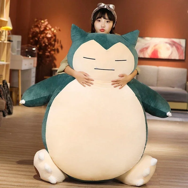 Peluche de Pokémon Snorlax gigante para niños y niñas, juguete de felpa de 200cm, Kawaii, suave, concha de cuero, almohada sin relleno, regalos