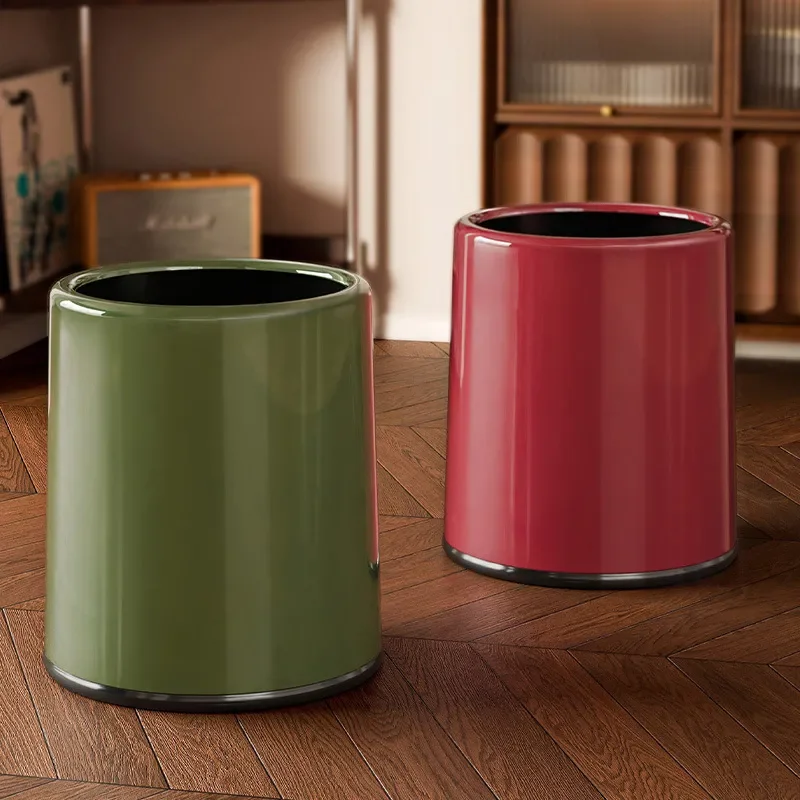 for Trash Can Household Living Room Light Luxury High Value Kitchen Bathroom Large Capacity Sanitary Bucket Simple Double