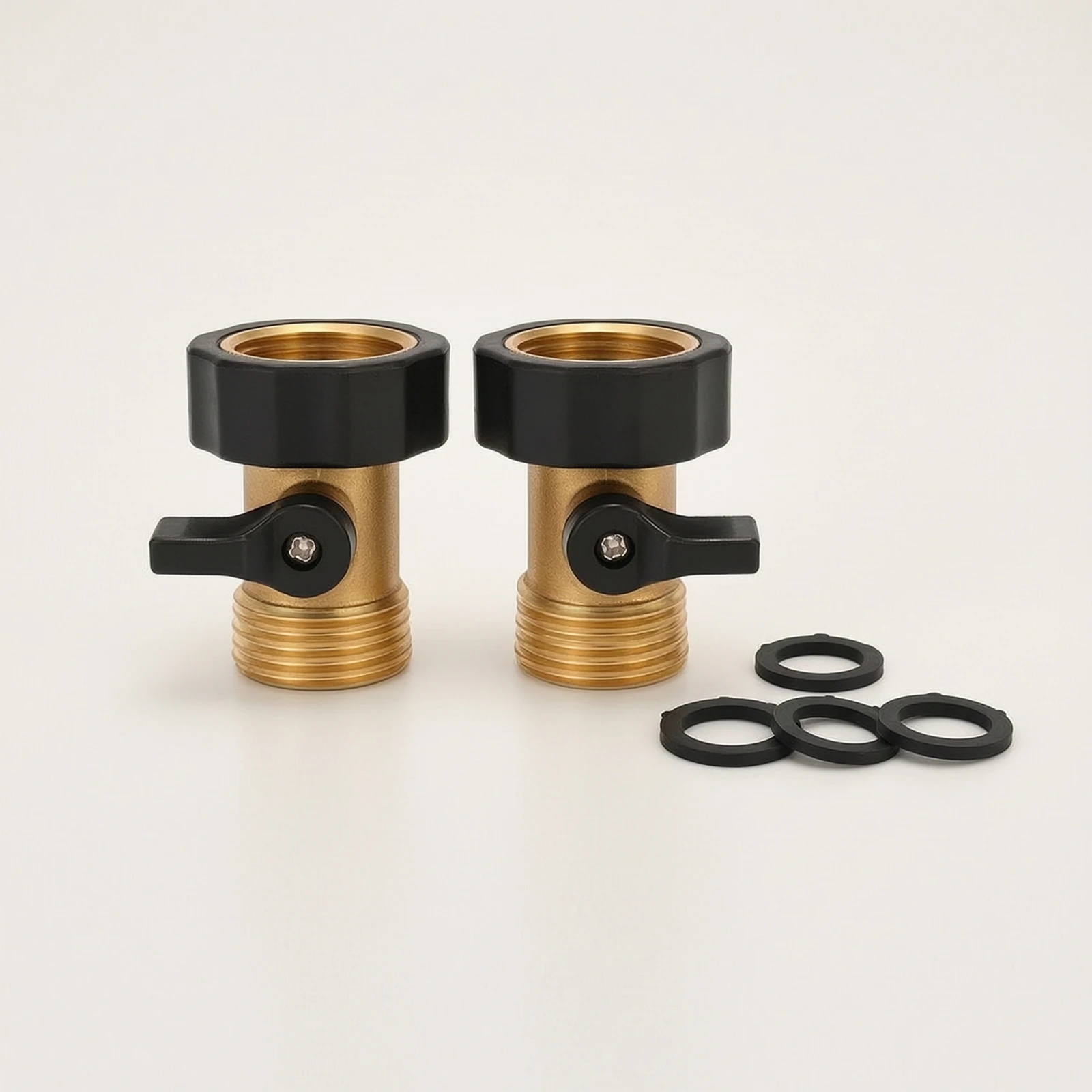 2 Pieces Garden Hose Shut off Valve Corrosion Resistant Garden Hose Valve with Lever Fittings Leak Proof Heavy Duty