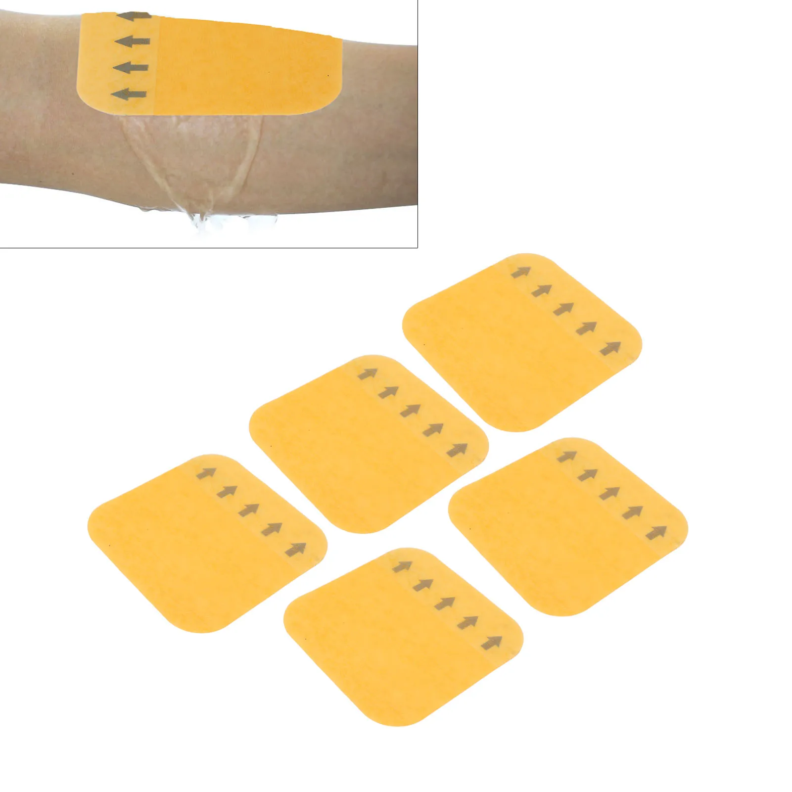 Hydrocolloid Dressing Bandages 5pcs Self Adhesive Waterproof Wound Dressing for Bedsore Blister Acne Care