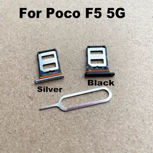 Bilashmart Xiaomi Poco F5 5G Sim Card Tray Slot Holder Socket Adapter Connector Repair Parts Replacement