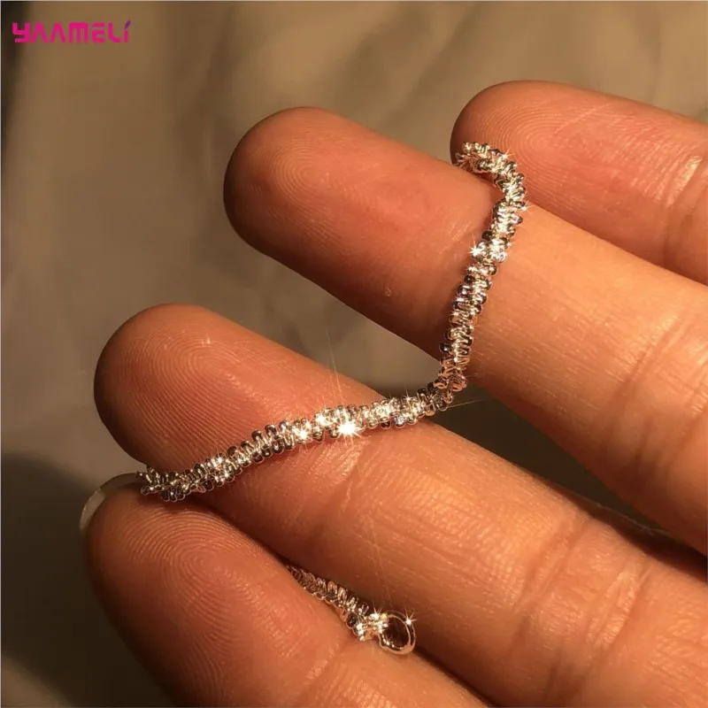 

Trendy Chain Bracelet For Women Girls Best Friend Gift 925 Sterling Silver Fashion Jewelry Wholesale