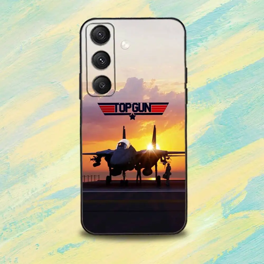 Etui na telefon T-Top G-Gun Maverick-ES do Samsunga S25, S24, S10, S22, S21, S20, S23, Ultra, Plus, Lite, FE, miękki silikonowy czarny pokrowiec