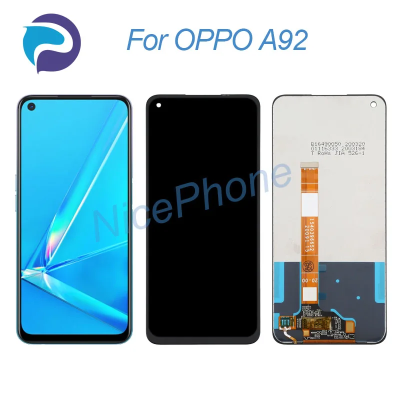 

for OPPO A92 LCD Display Touch Screen Digitizer Assembly Replacement 6.5" CPH2059 A92 Screen Display LCD