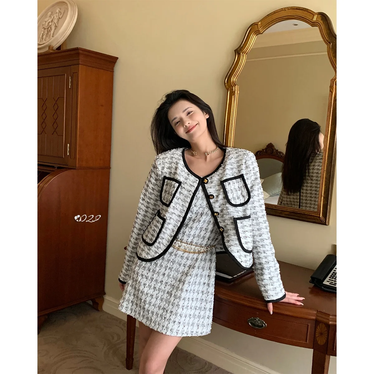 

Bluetique Commuter Style High Waist Midi Dress with Shoulder Straps Knitted Fabric No Sleeve Korean Version