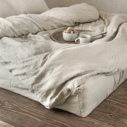 100% Linen Mattress Protector Cover, Elastic Fitted Sheet, Breathable Pad Bed, Double Couple Bedspread, 2 People, 150, 160x200