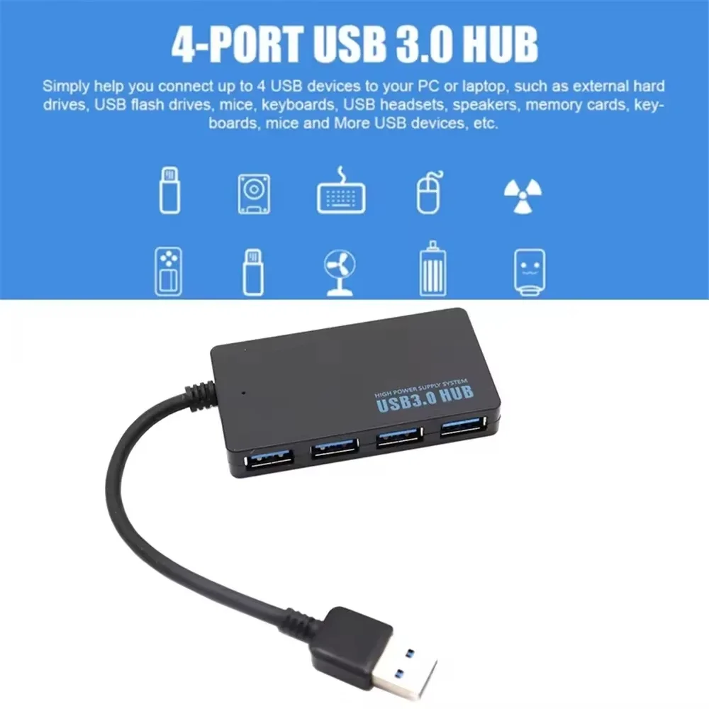 High-speed Usb 3.0 Hub Multi Usb Splitter 4-port Multiple Expander Adapter Computer Accessories For Laptop Pc Enhypen photocard