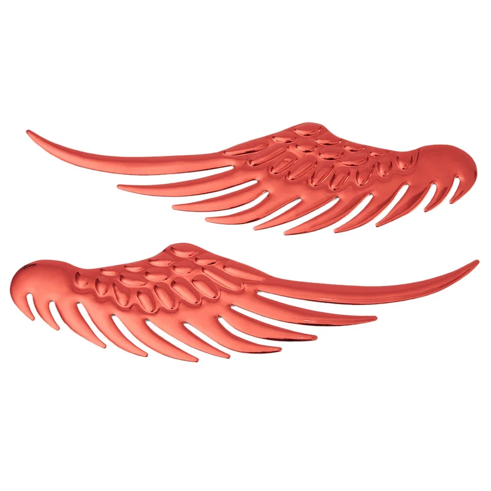 2pcs Car Automatic Motorcycles Body Styling Stickers Eagle Angel Wings Badge Style ABS Decals Car Exterior Accessory 13x7CM